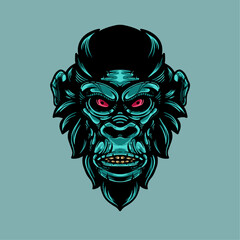 ape gorilla sketchy artwork design  illustration