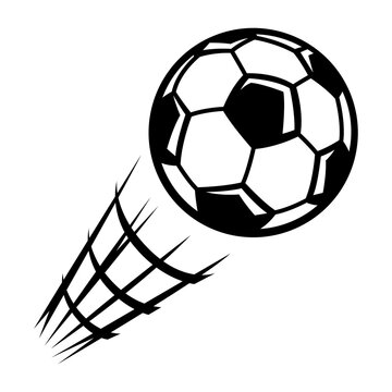Soccer ball illustration. Football club symbol. Sport object in cartoon style.