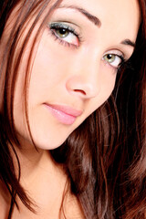 Obraz premium Portrait of the beautiful girl with greater eyes