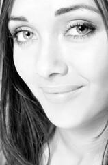 Fototapeta premium Portrait of the beautiful girl with greater eyes
