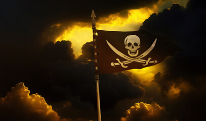 Naklejka premium Pirate, Pirate Flag - Pirates