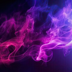 Futuristic conceptual world,Abstract smoke over the asphalt illuminated by multicolored neon lights,AI generated.