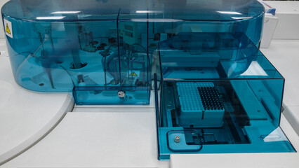dna analysis in the laboratory, healthcare medical equipment in the process