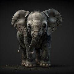 Baby elephant. Generative AI