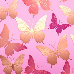 Plakat seamless pattern with butterflies Ai Generative
