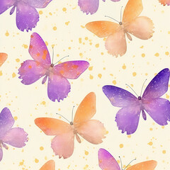 seamless pattern with butterflies Ai Generative