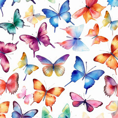 Fototapeta na wymiar seamless pattern with butterflies Ai Generative