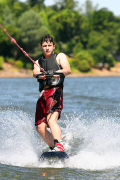 Young wakeboarder