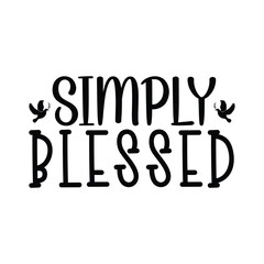 Simple Blessed T-shirt Design