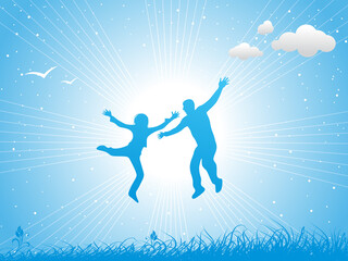 Obraz premium young people happy and having fun