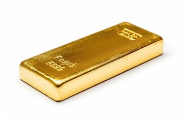 gold bar on white background