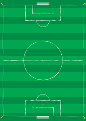 Football pitch with white lines and corner flags