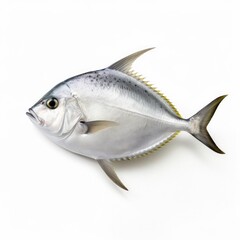 Fototapeta premium Pompano fish isolated on white. Generative AI