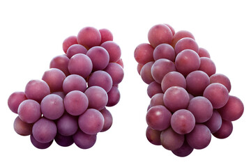 Dois cachos de uva vermelha isolado em fundo transparente - 