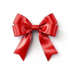 Fototapeta premium Red ribbon isolated. Illustration AI Generative