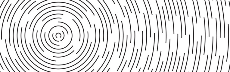 circular ripple icon set. Concentric circles with broken lines isolated on white background. Vortex, sonar wave, soundwave, sunburst, signal signs