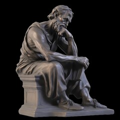Statue of an ancient thinker who pondered the meaning of life ancient philosopher