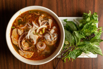 Pho with shrimp