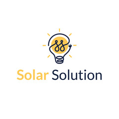 solar solution template for solar energy business. logo design using double ss alphabets. solar energy logo design. energy generation company logo. bulb logo