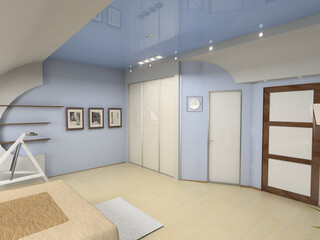 modern bedroom interior design (computer - generated image)