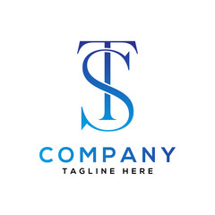 Letter TS logo design vector.
