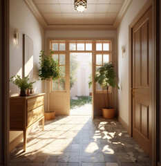 porch sunlight entrance open door