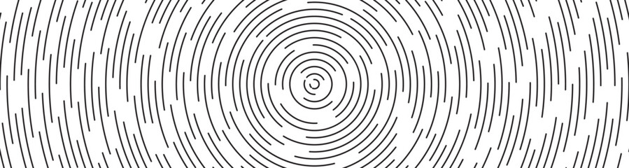 circular ripple icon. Concentric circles with broken lines isolated on white background. Vortex, sonar wave, soundwave, sunburst, signal signs