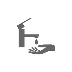 Washing hands icon isolated on transparent background