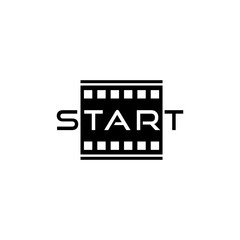 Start icon isolated on transparent background