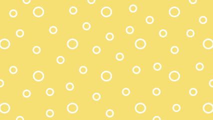 Yellow background with white circles