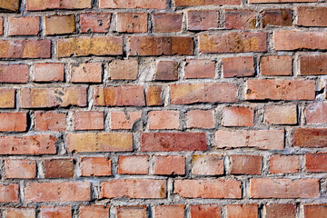 red old brick wall background