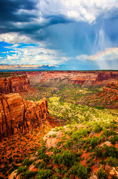 Rainbow After the Rain at Colorado National Monument