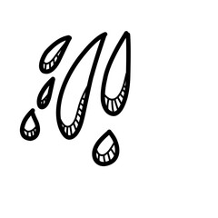 Water drop Doodle line