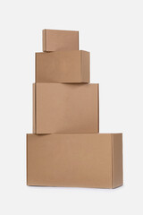 cardboard box isolated on white
