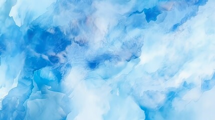 Abstract Watercolor shades blurry and defocused Cloudy Blue Sky Background