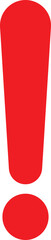 red exclamation mark sign isolated on white background. red attention icon . vector illustration