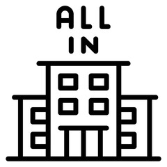 All Inclusive Vector Line Icon