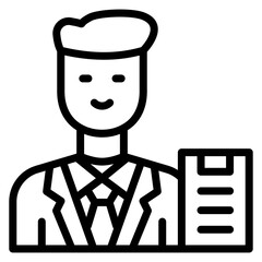 Psychiatrist Vector Line Icon