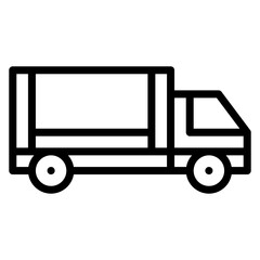 Delivery Truck Vector Line Icon