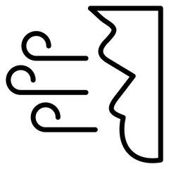 Bad Breath Vector Line Icon