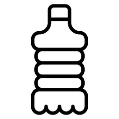 Water Bottle Vector Line Icon