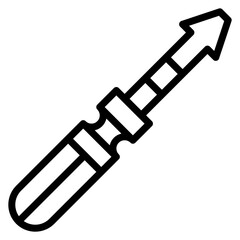 Screwdriver Vector Line Icon