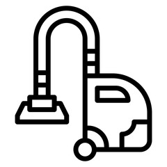 Vacuum Cleaner Vector Line Icon