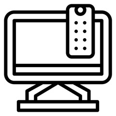 Television Vector Line Icon