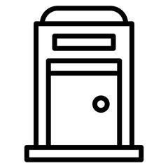 Toilet Vector Line Icon