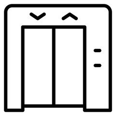 Elevator Vector Line Icon