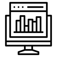 Website Dashboard Vector Line Icon