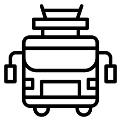 Firetruck Vector Line Icon