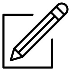 Pencils Vector Line Icon