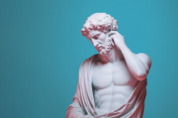 Ancient Greek sculpture of man. - obrazy, fototapety, plakaty